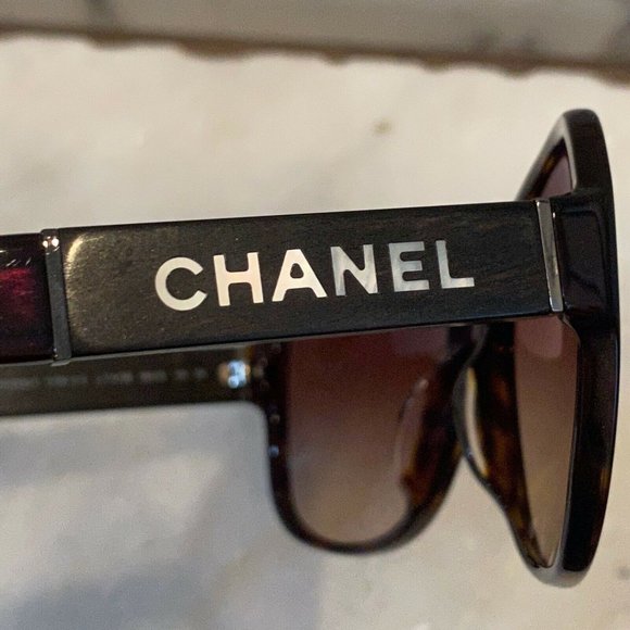 CHANEL Brown Tortoise Round Frame Sunglasses - Picture 6 of 11